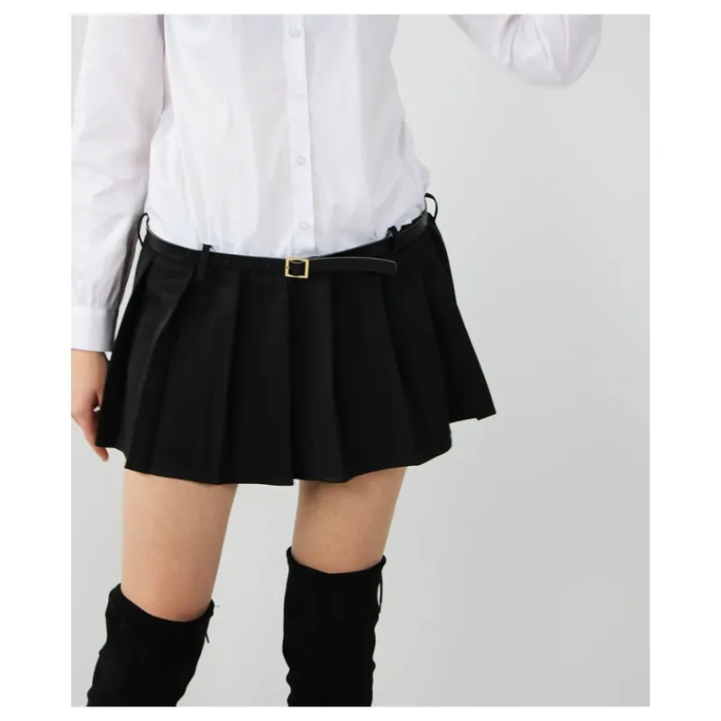 ABITO CAMICIA CON GONNA A PIEGHE HOZONE- Vestiti E Tute