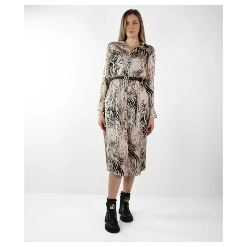 ABITO CHEMISIER CON FANTASIA ANIMALIER HOZONE- Vestiti E Tute