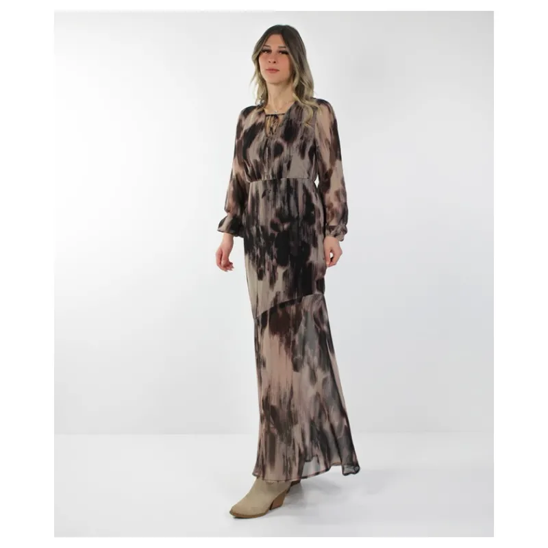 ABITO LUNGO FANTASIA ANIMALIER HOZONE- Vestiti E Tute