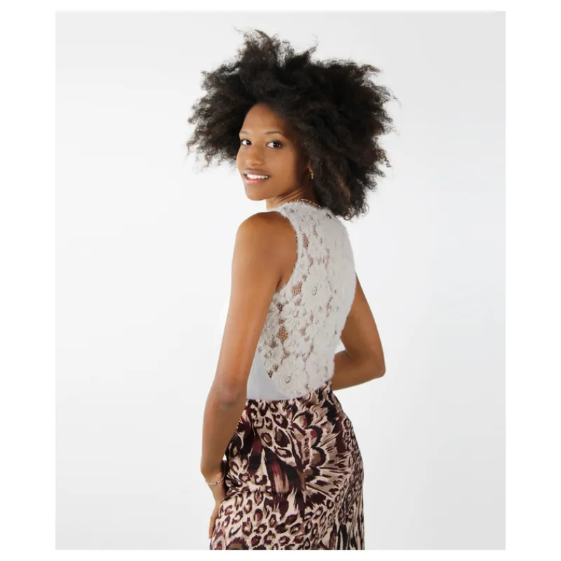 BODY CON PIZZO FLUFFY HOZONE- Body