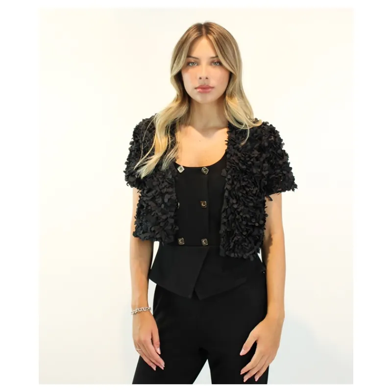 BOLERO CON PETALI HOZONE- Capi Spalla