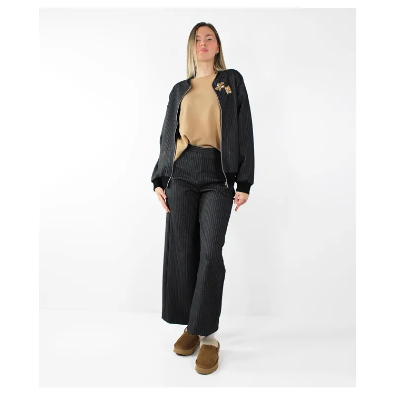 BOMBER GESSATO LUREX CON SPILLE HOZONE- Capi Spalla