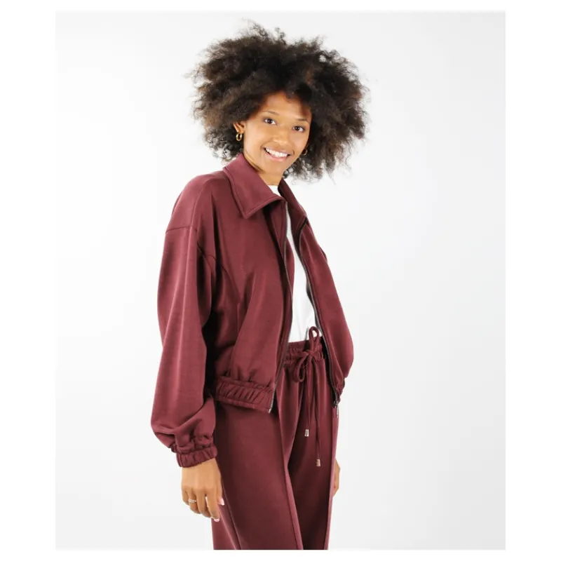 BOMBER IN FELPA CON ZIP HOZONE- Capi Spalla | Felpe