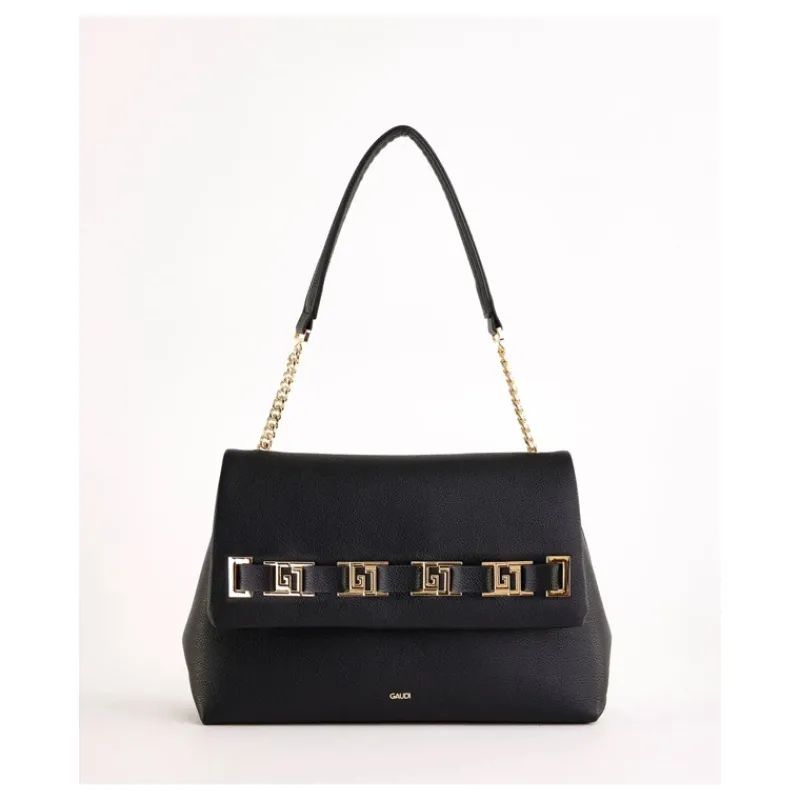 BORSA A SPALLA NERA IN SIMILPELLE GAUDI'- Accessori