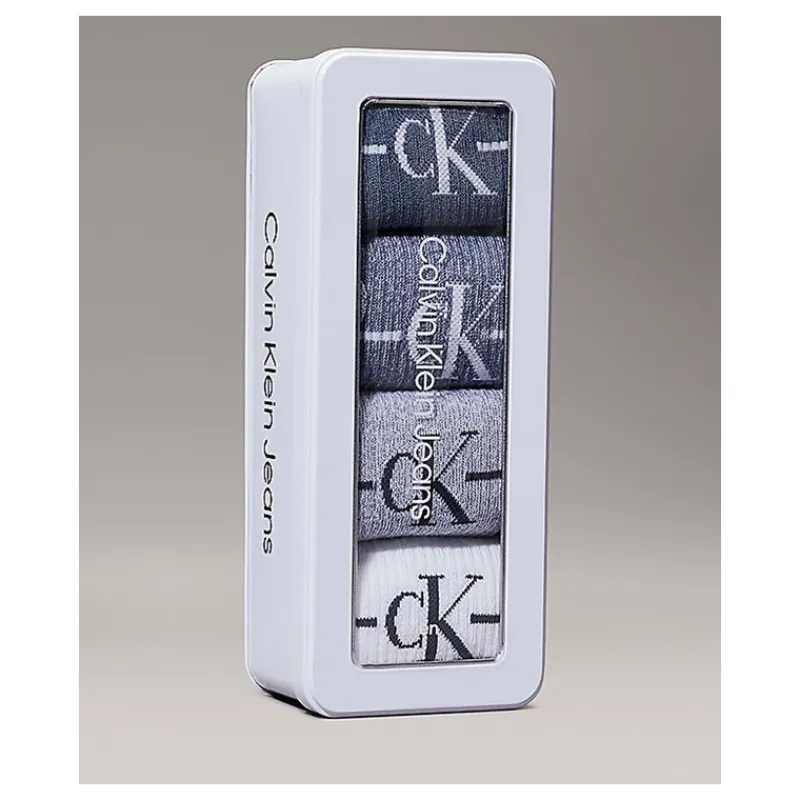 CALZINI UOMO IN CONFEZIONE REGALO DA 4 CALVIN KLEIN JEANS- Accessori