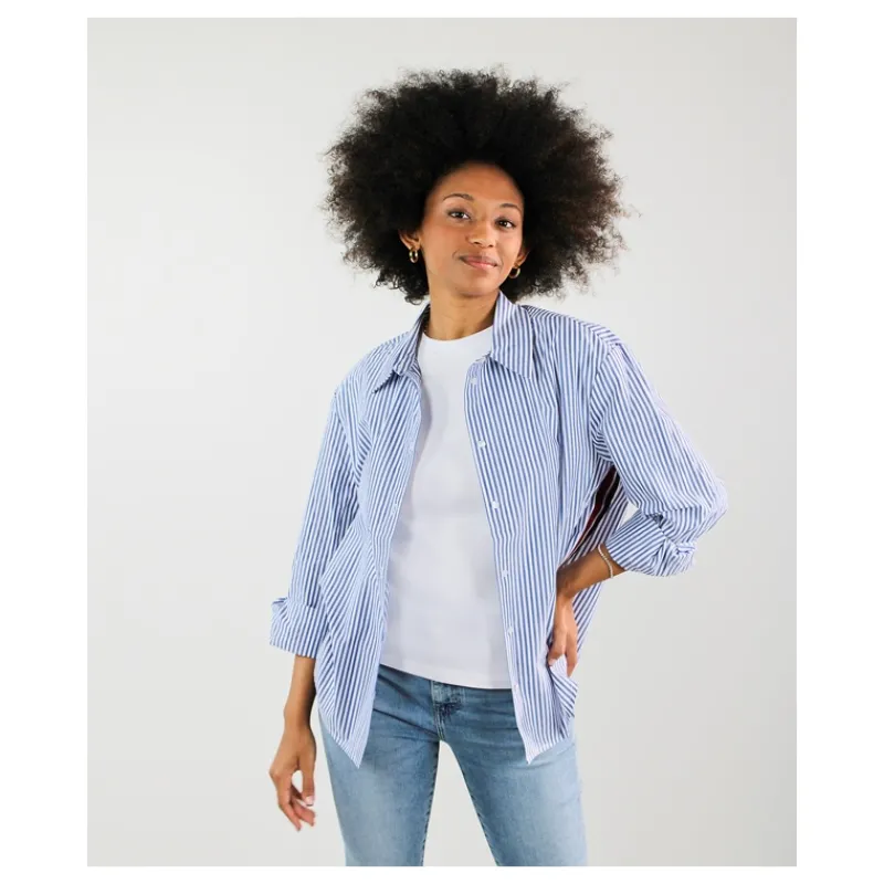 CAMICIA A RIGHE CON BANDE LATERALI ONLY- Camicie E Bluse