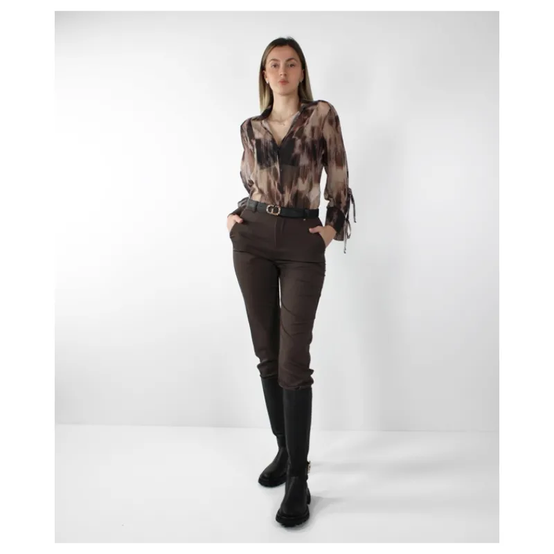 CAMICIA ANIMALIER HOZONE- Camicie E Bluse