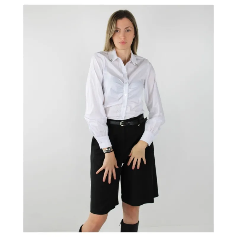 CAMICIA ARRICCIO CON GIOIELLI HOZONE- Camicie E Bluse