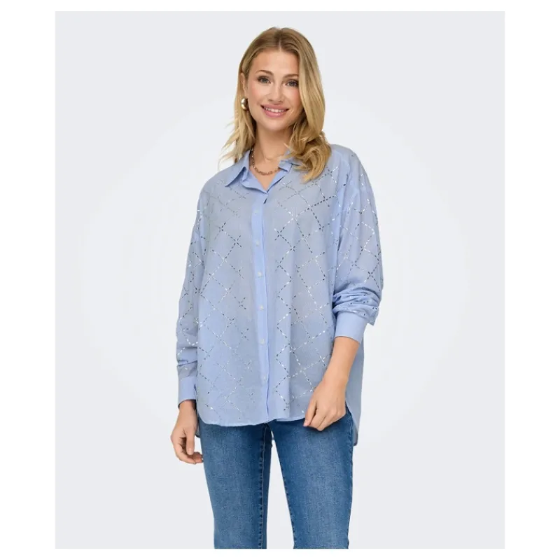 CAMICIA CON STRASS ONLY- Camicie E Bluse
