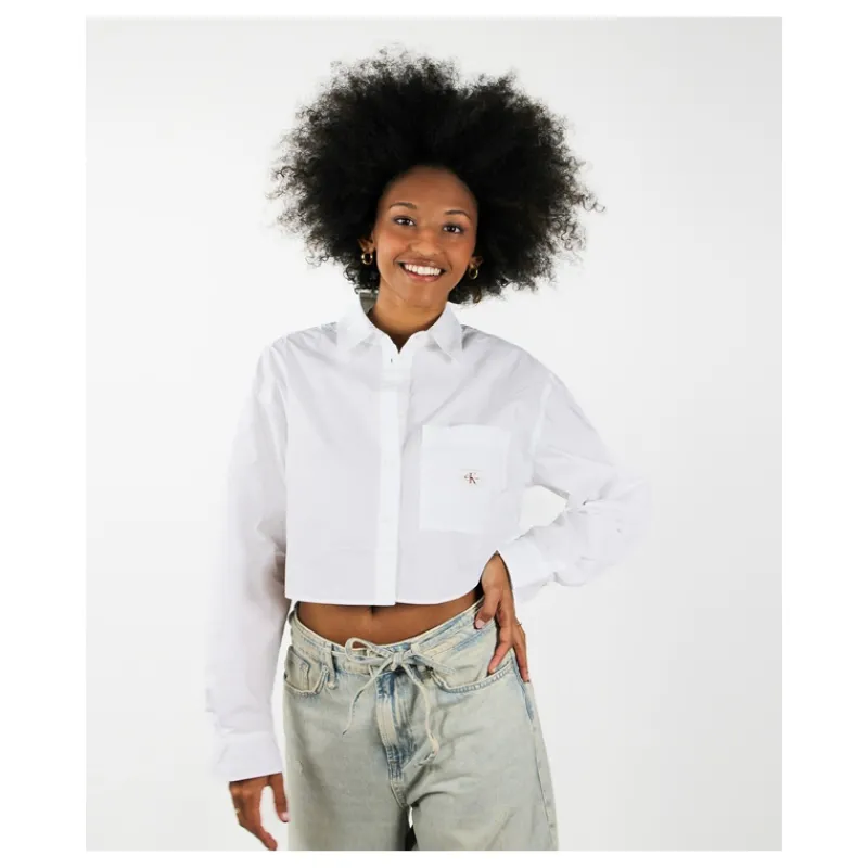 CAMICIA CROPPED CALVIN KLEIN JEANS- Camicie E Bluse