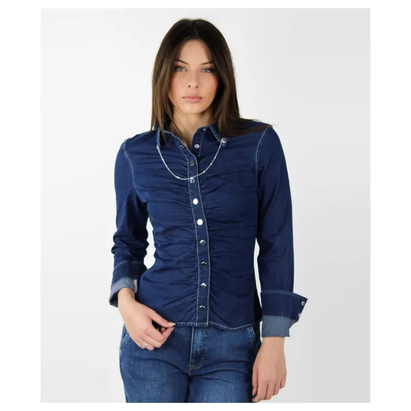 CAMICIA DI JEANS CON CATENELLA GUESS- Camicie E Bluse