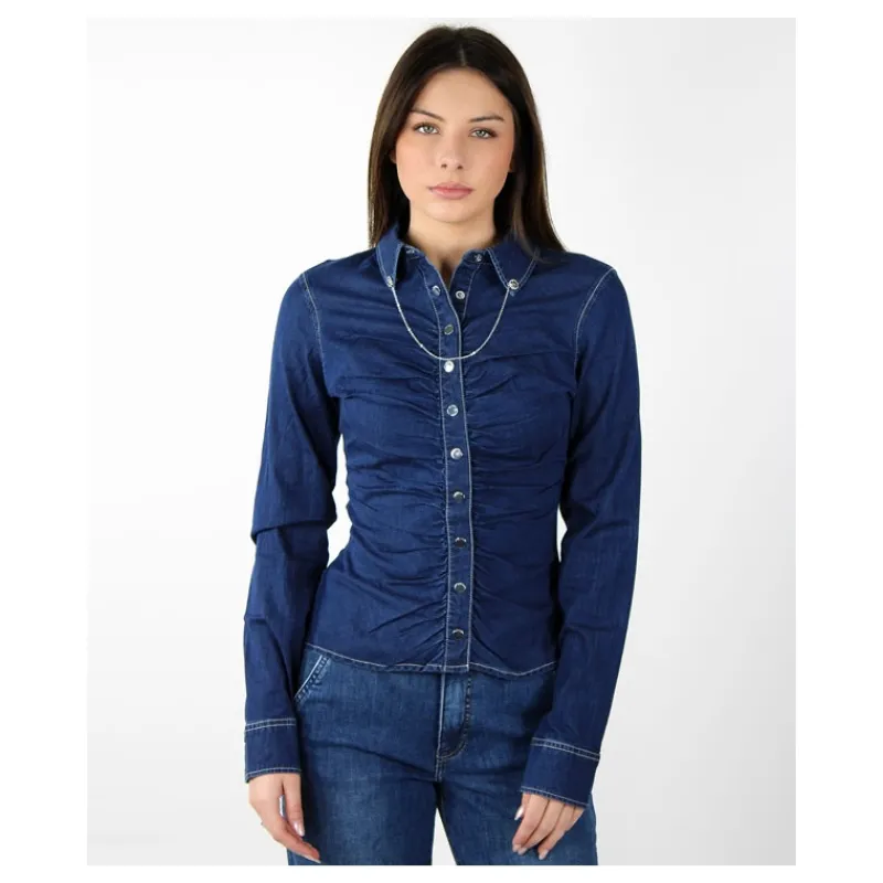 CAMICIA DI JEANS CON CATENELLA GUESS- Camicie E Bluse