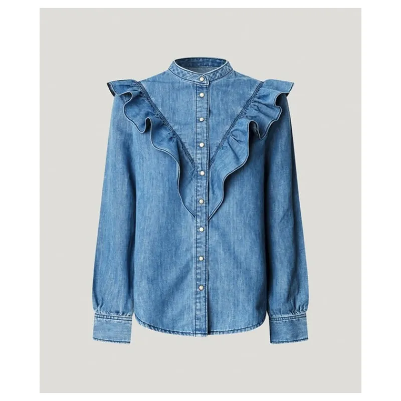 camicia_in_denim_con_vola_3.webp CAMICIA IN DENIM CON VOLANT PEPE JEANS- Camicie E Bluse