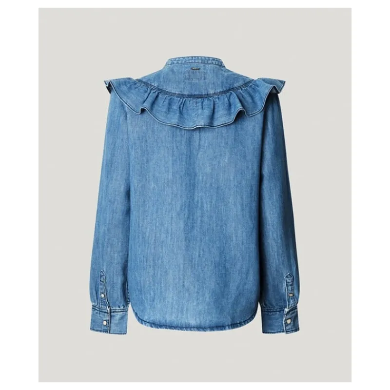 camicia_in_denim_con_vola_4.webp CAMICIA IN DENIM CON VOLANT PEPE JEANS- Camicie E Bluse