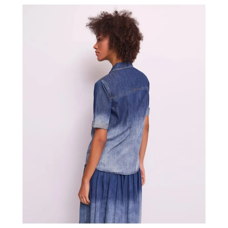 CAMICIA IN DENIM SFUMATA GAUDI'- Camicie E Bluse