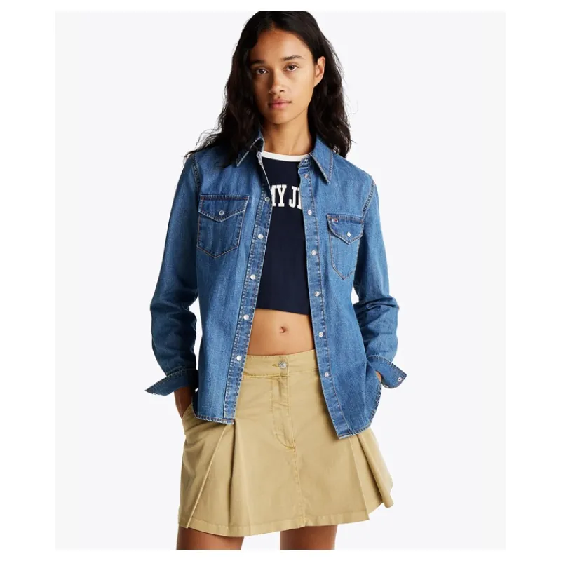 CAMICIA IN DENIM WESTERN TOMMY JEANS- Camicie E Bluse