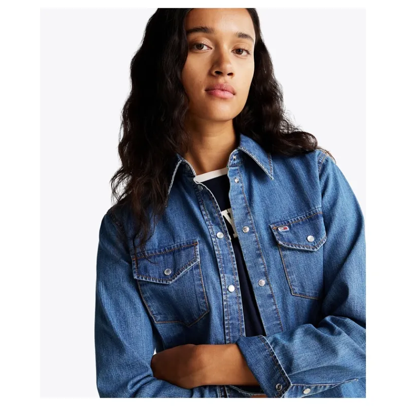 CAMICIA IN DENIM WESTERN TOMMY JEANS- Camicie E Bluse