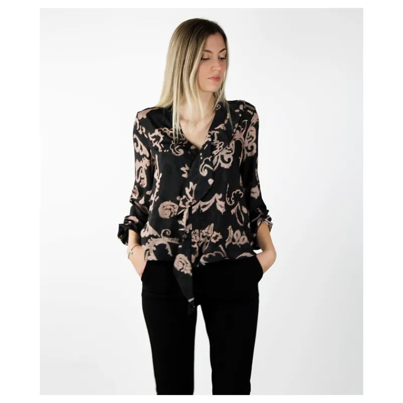 CAMICIA ROUGE SCOLLO A V HOZONE- Camicie E Bluse