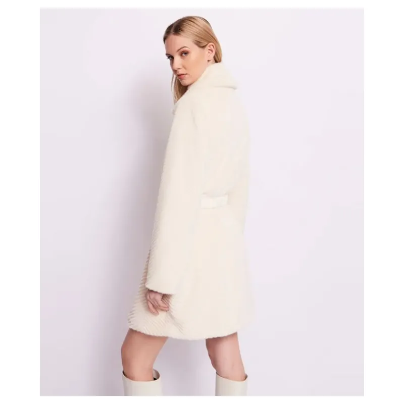 CAPPOTTO IN PELLICCIA SINTETICA CON CINTURA GAUDI'- Capi Spalla