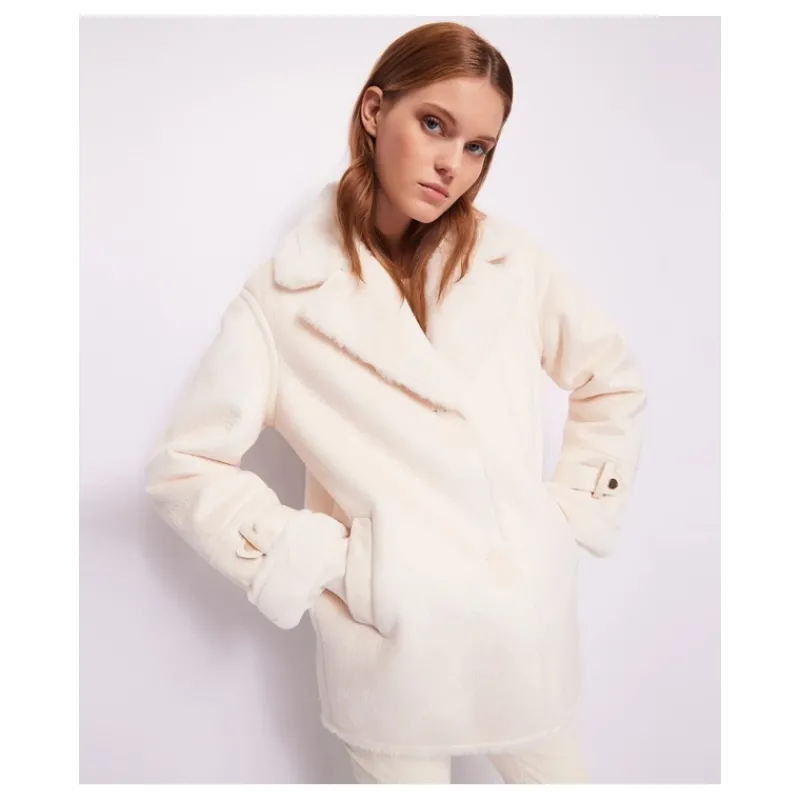 CAPPOTTO IN SIMILPELLE SCAMOSCIATA GAUDI'- Capi Spalla