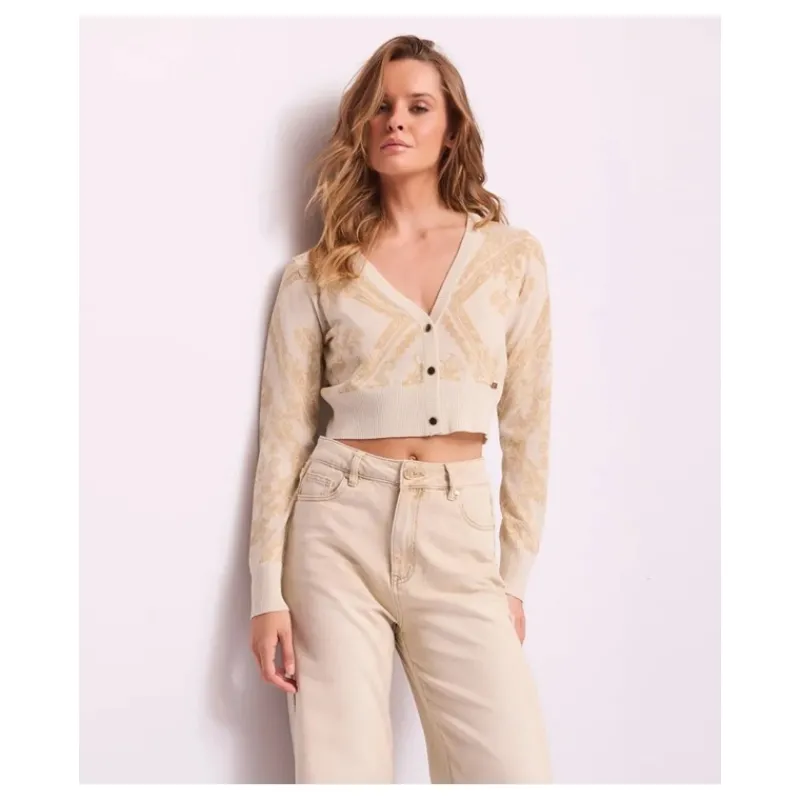 CARDIGAN FANTASIA DAMASCATA GAUDI'- Maglieria