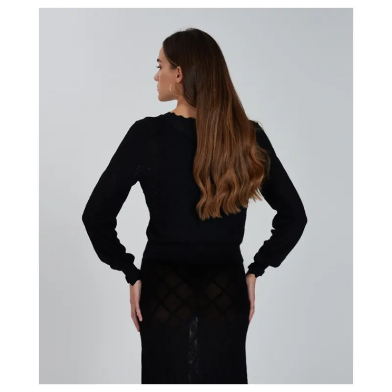 CARDIGAN LAVORATO A MAGLIA YES°ZEE- Maglieria