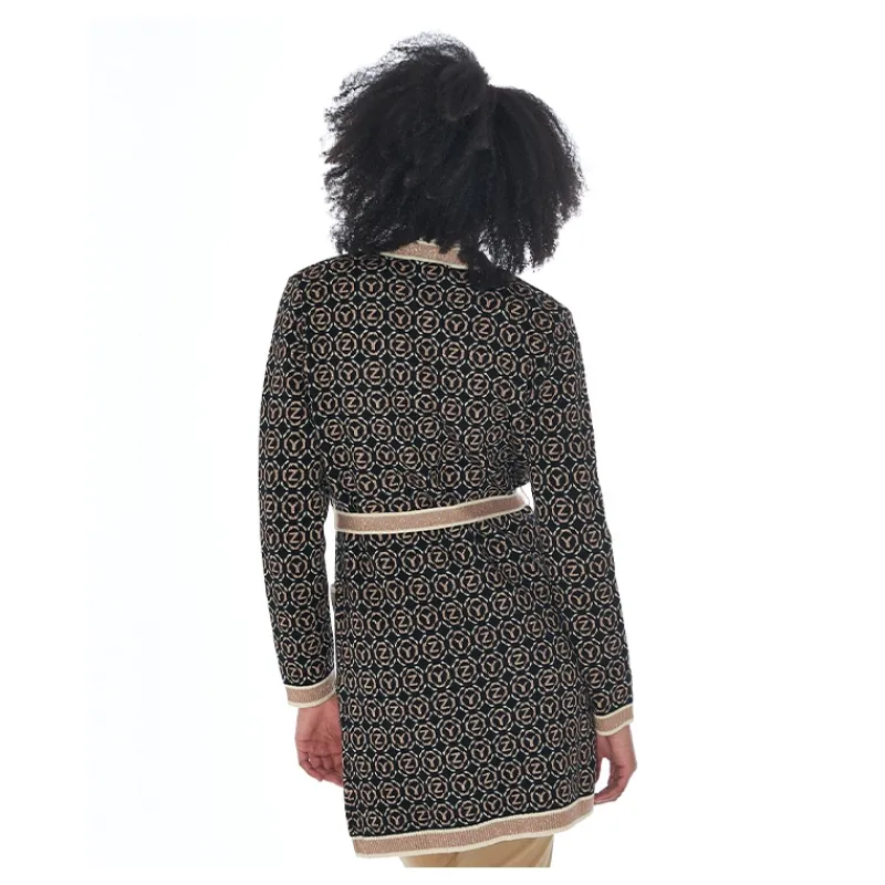 CARDIGAN LUNGO IN MAGLIA JACQUARD YES°ZEE- Maglieria