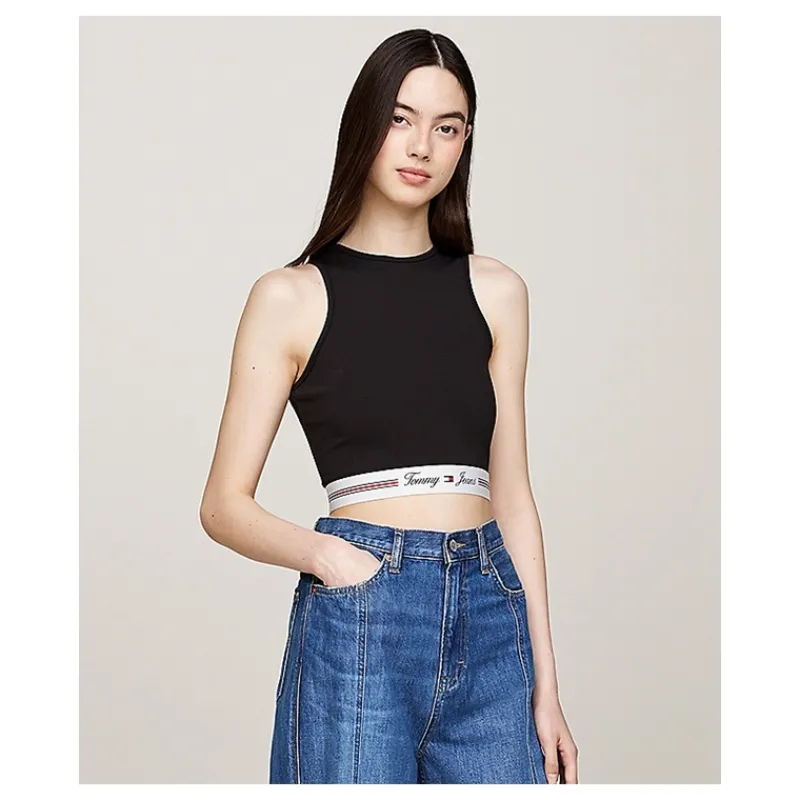 CROP TOP CON DETTAGLIO CUT OUT SUL RETRO TOMMY JEANS- T-shirt & Top