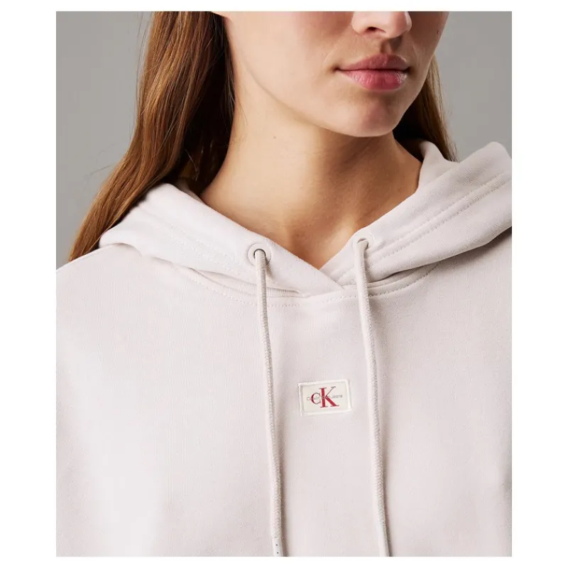 FELPA BOXY CON CAPPUCCIO CALVIN KLEIN- Felpe