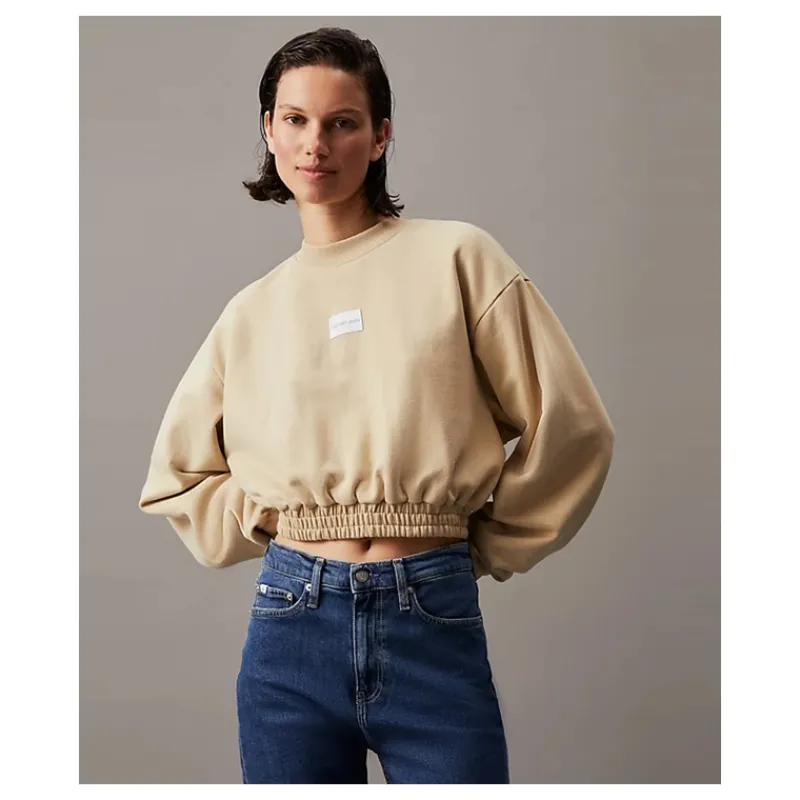 FELPA CON ELASTICO CORTA CALVIN KLEIN JEANS- Felpe