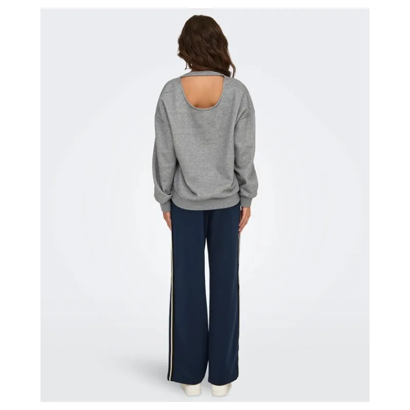 FELPA CON SCOLLO SUL RETRO ONLY- Felpe