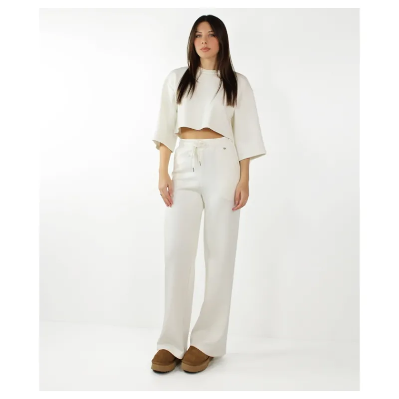 FELPA CROPPED MANICA 3/4 HOZONE- Felpe