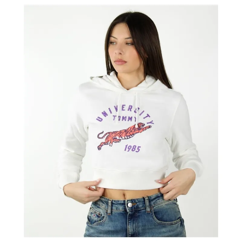 FELPA CROPPED TOMMY JEANS- Felpe