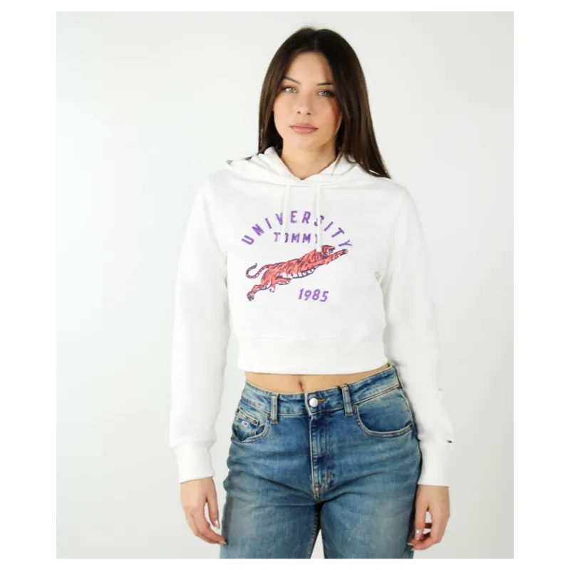 FELPA CROPPED TOMMY JEANS- Felpe