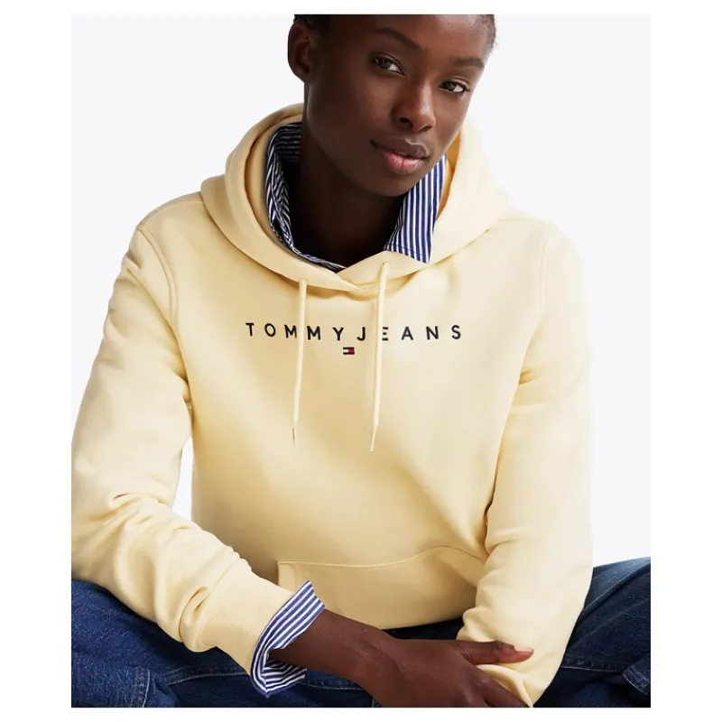 FELPA ESSENTIAL CON LOGO E CAPPUCCIO TOMMY JEANS- Felpe