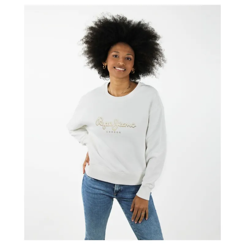 FELPA GIROCOLLO CON LOGO DAVANTI PEPE JEANS- Felpe