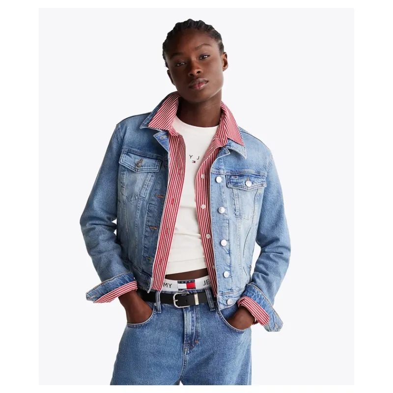 GIACCA TRUCKER SLIM FIT IN DENIM TOMMY JEANS- Capi Spalla | Jeans