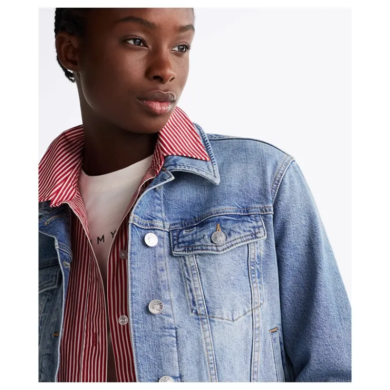 GIACCA TRUCKER SLIM FIT IN DENIM TOMMY JEANS- Capi Spalla | Jeans