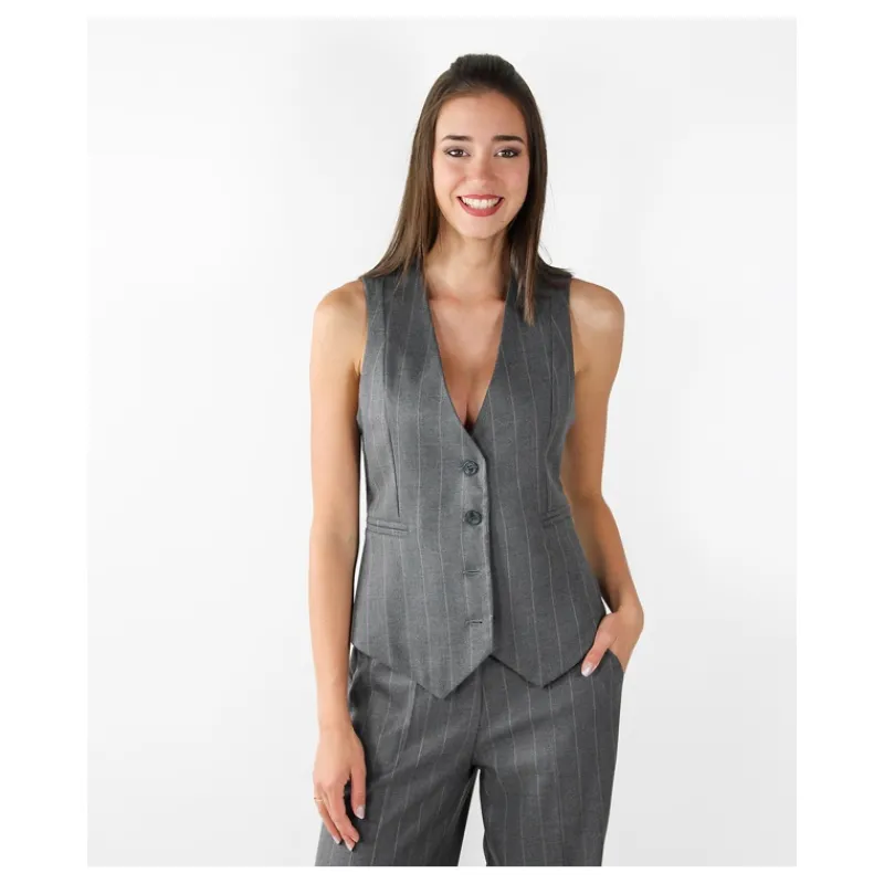 GILET GESSATO CON BOTTONI HOZONE- Capi Spalla