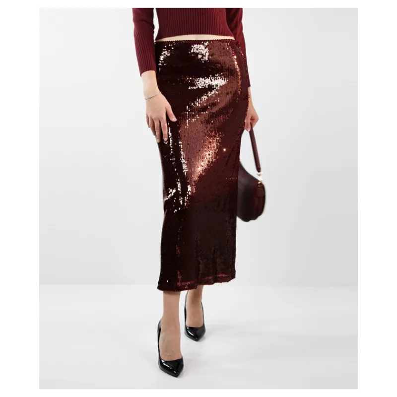 GONNA LUNGA IN PAILLETTES HOZONE- Gonne