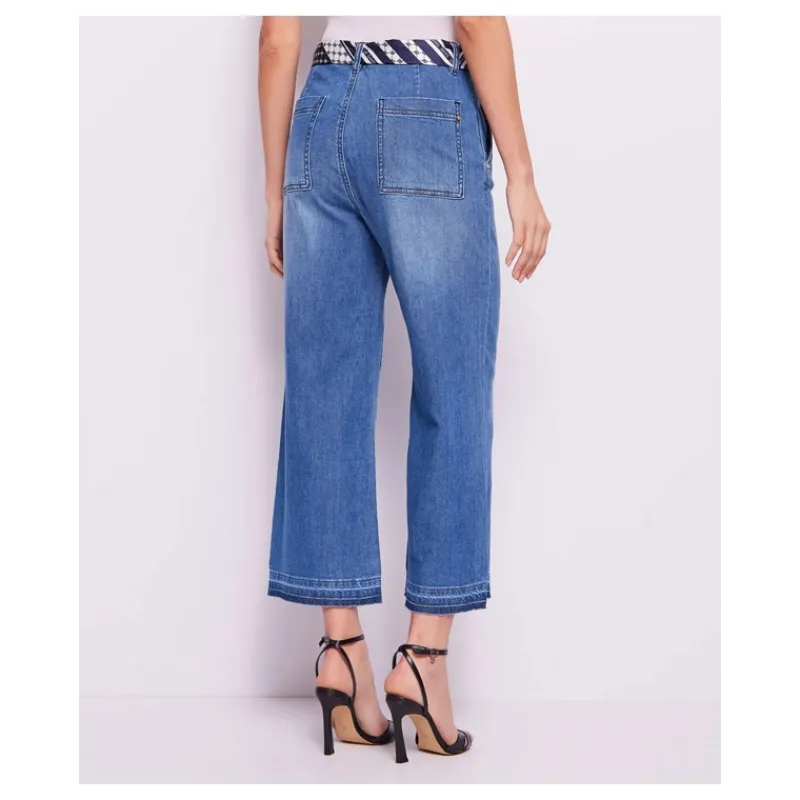 JEANS FLARED CON FOULARD GAUDI'- Jeans