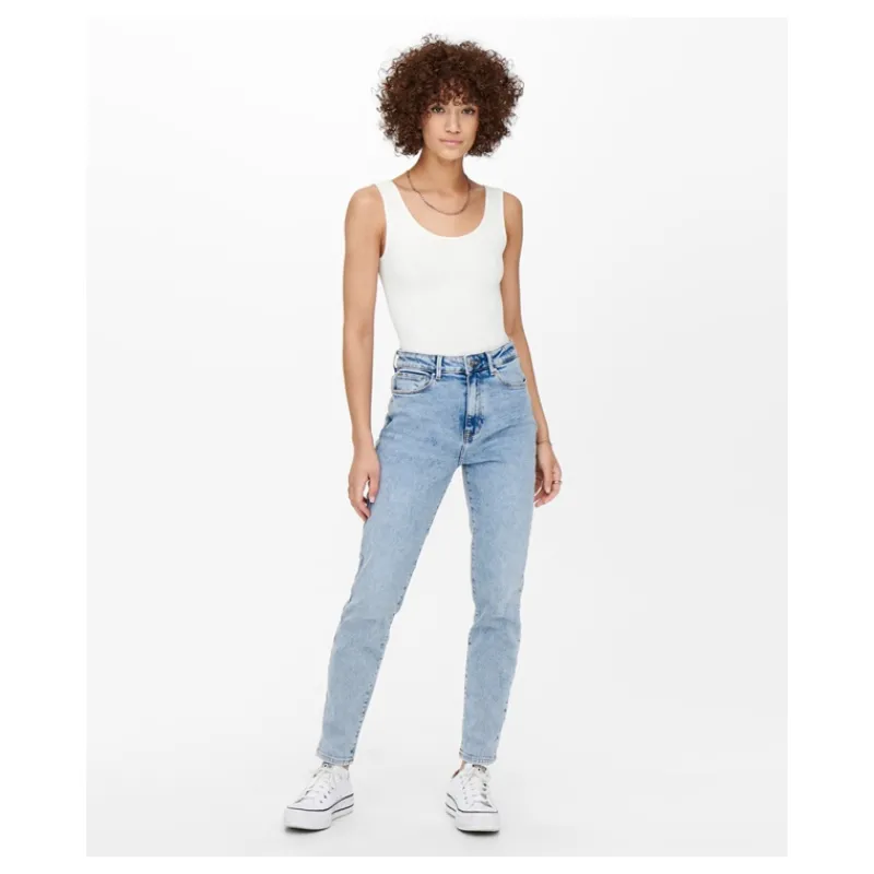 JEANS STRAIGHT FIT A VITA ALTA ONLY- Jeans
