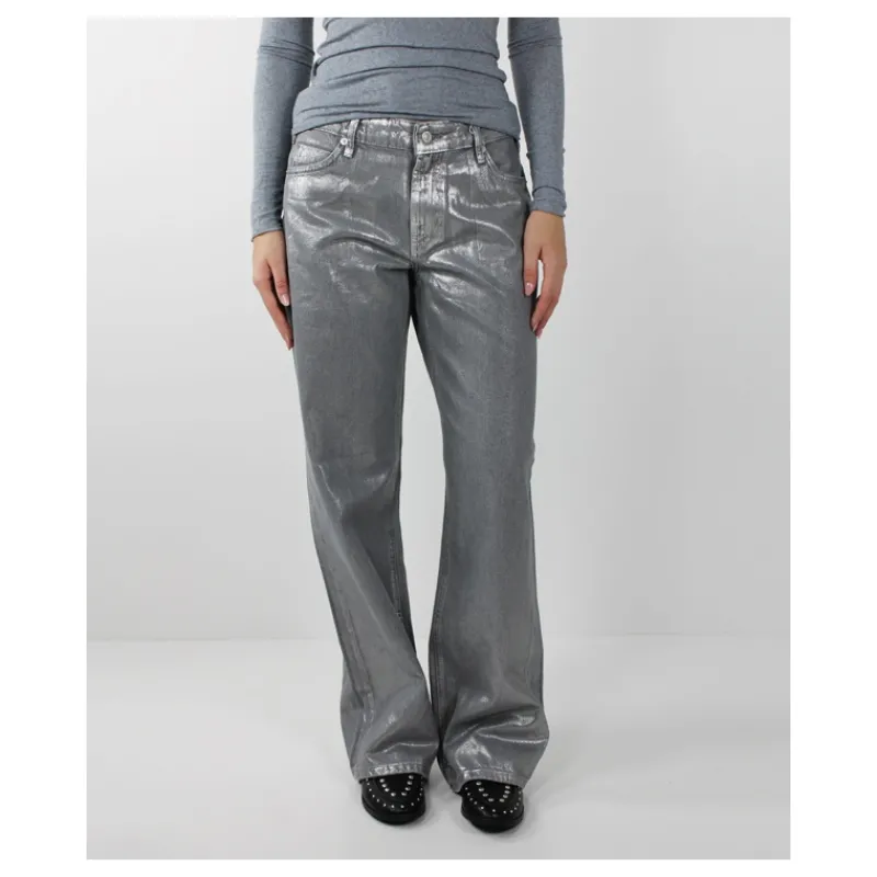 JEANS WIDE LAMINATO ONLY- Jeans