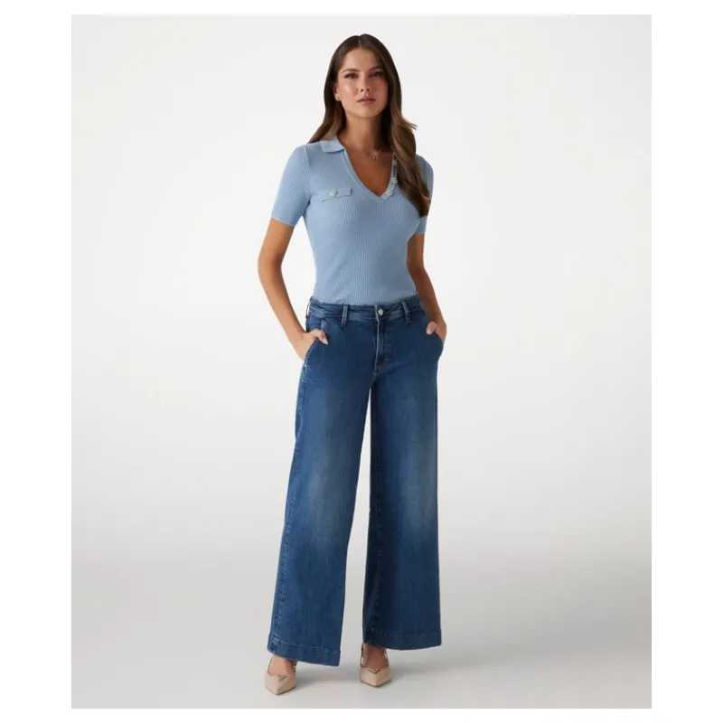JEANS WIDE LEG ZOYA GUESS- Jeans