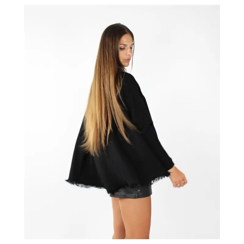 MAGLIA AMPIA FRANGE HOZONE- Maglieria