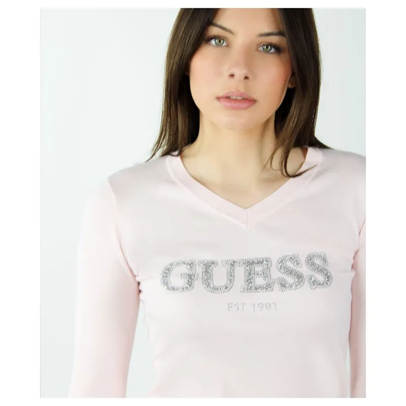 MAGLIA BASIC STRASS GUESS- Maglieria