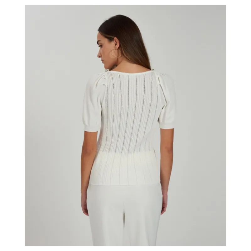 MAGLIA CON GIOIELLI YES°ZEE- Maglieria