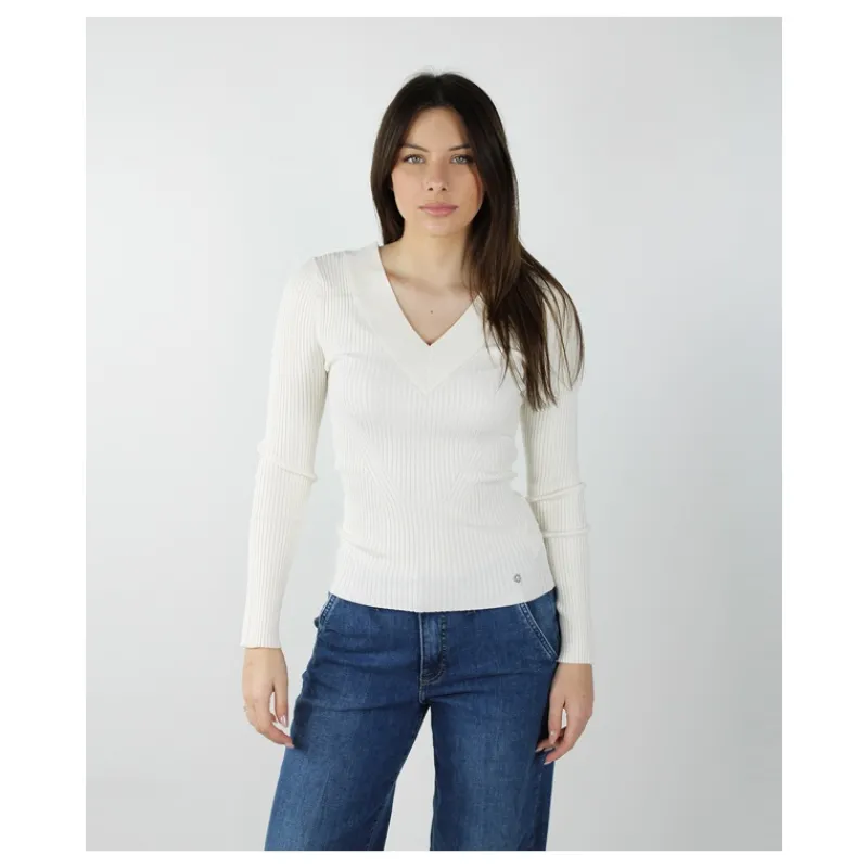 MAGLIA COSTINE SCOLLO A 'V' GUESS- Maglieria