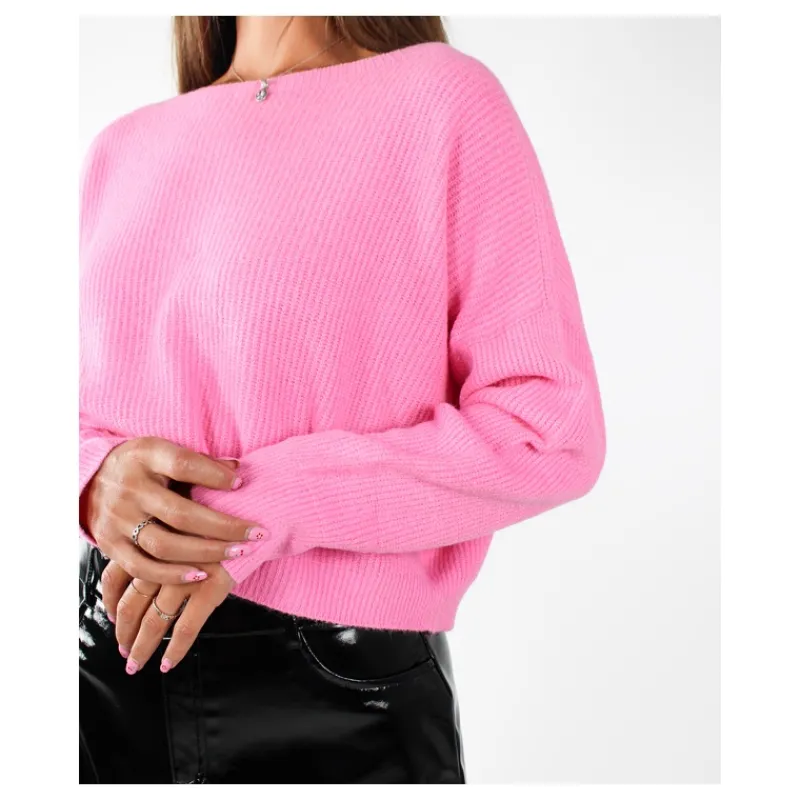 MAGLIA CROPPED GIROCOLLO HOZONE- Maglieria