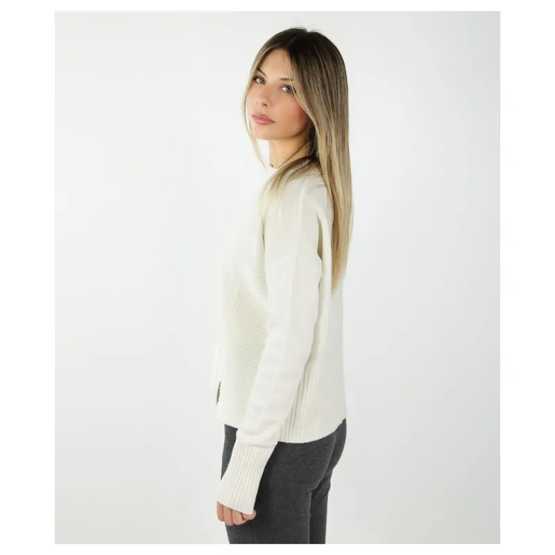 MAGLIA IN LANA DETTAGLI COSTE HOZONE- Maglieria